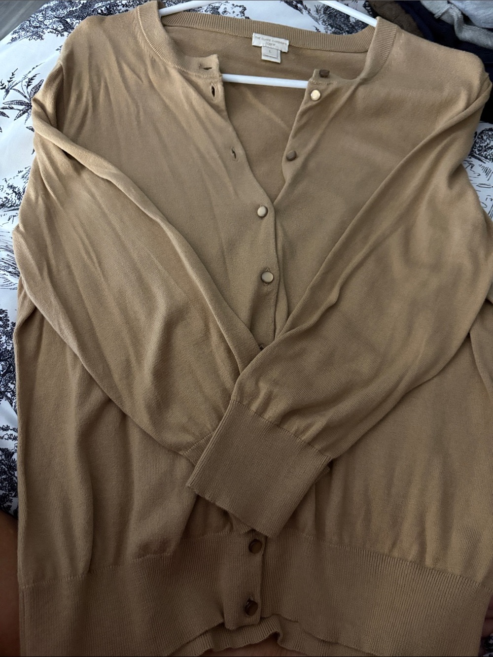 J. Crew Camel Lightweight Button-Front Cardigan